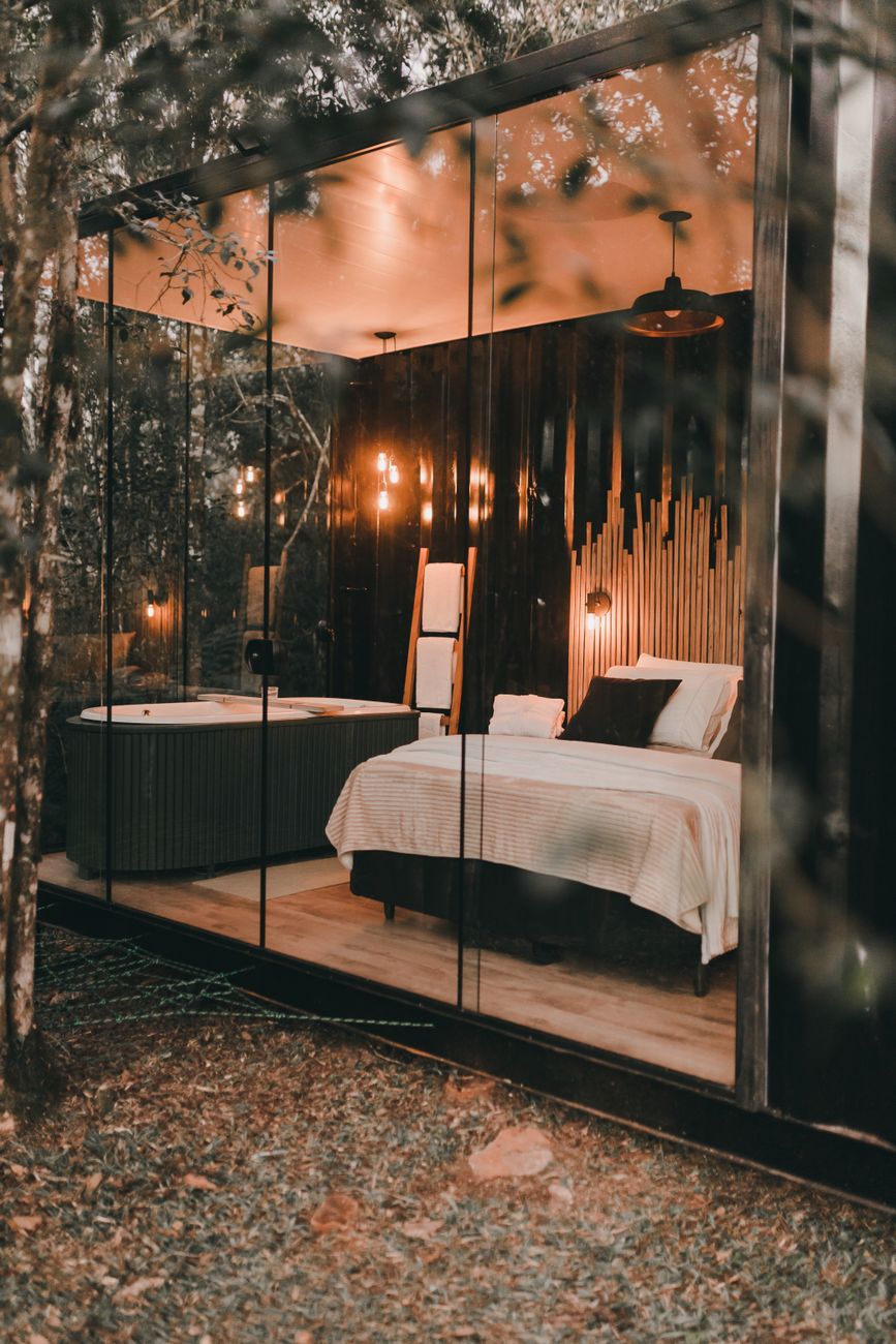 Boutique design lodge with panoramic valley view